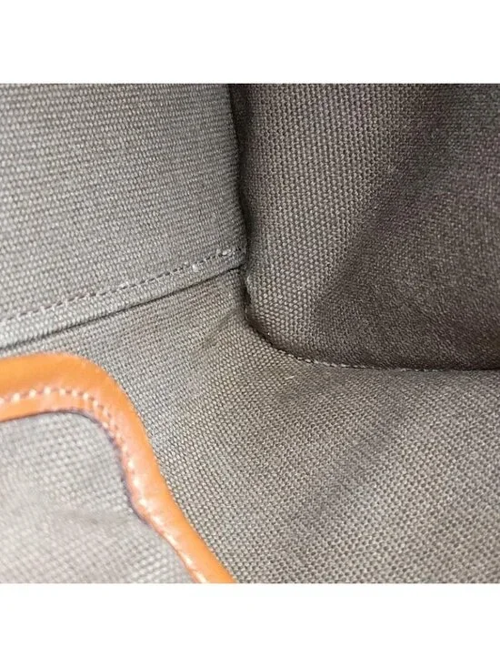 Fendi Peekaboo Green Beige Canvas Leather Messenger Bag - Picture 15 of 16